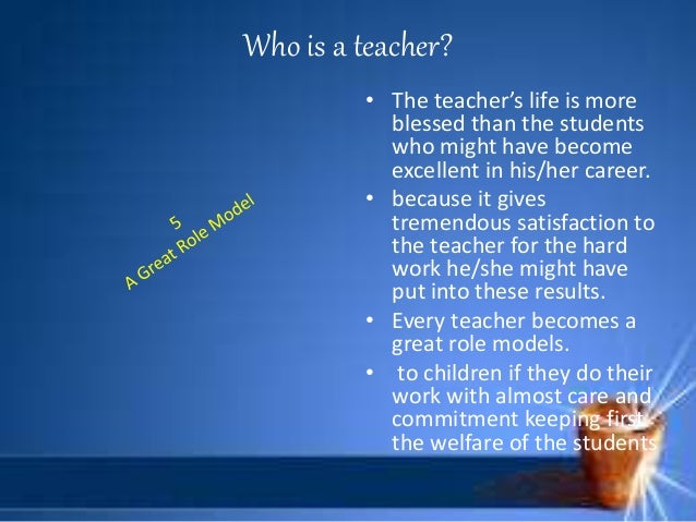 Who Is A Teacher